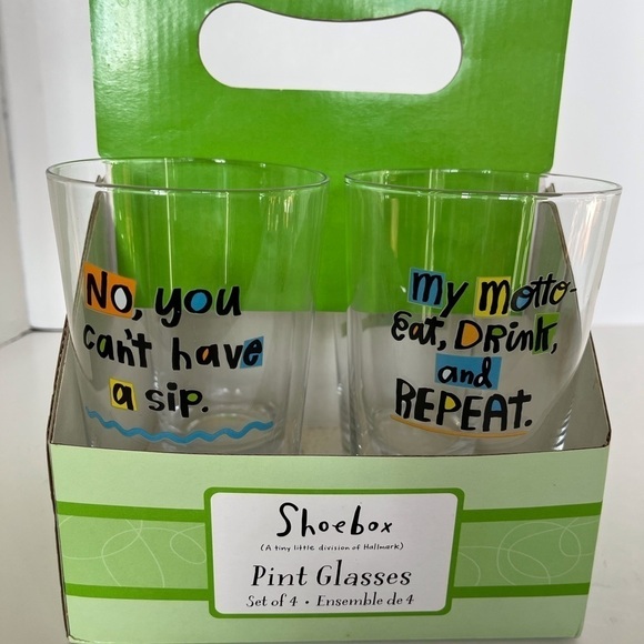 Shoebox - Hallmark Pint Glasses Set of 4 - Picture 9 of 9